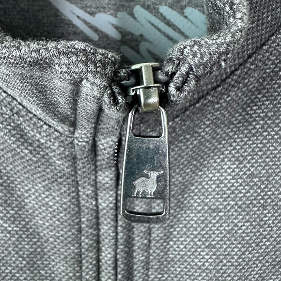 RAFFI Full Zip Varsity Jersey Knit Jacket Gray XL - Picture 2 of 11